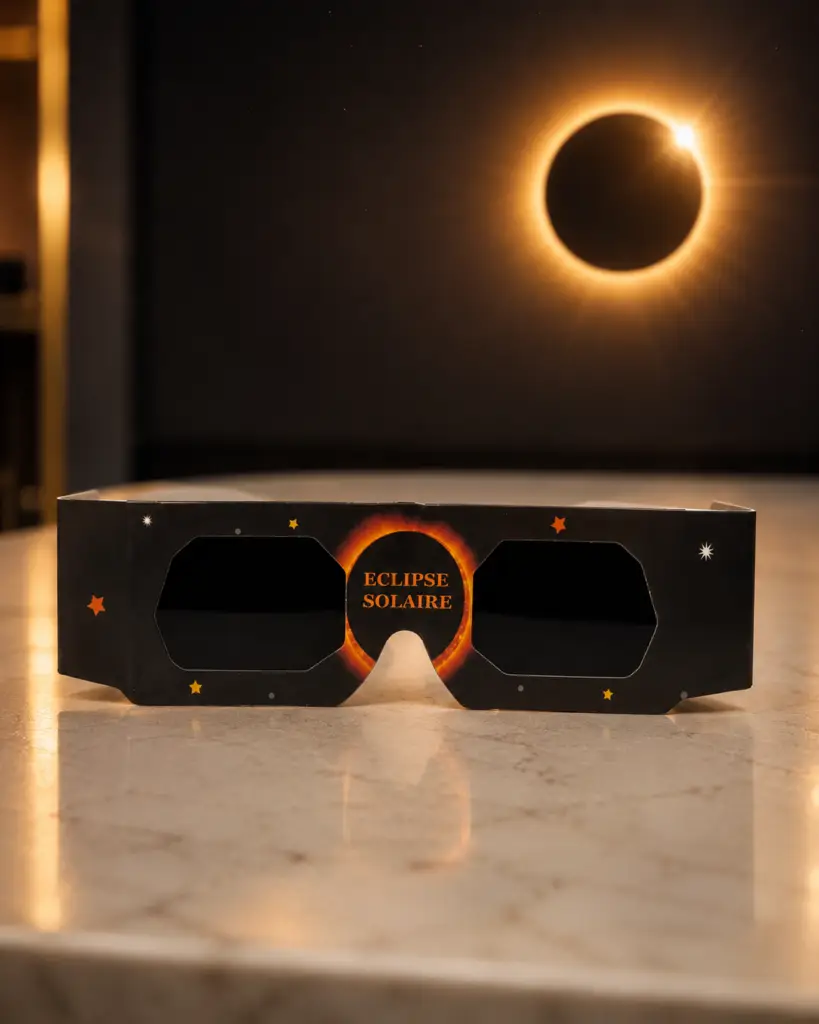 lunettes éclipse solaire noir